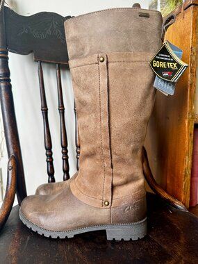Clarks Brown Leather GORE-TEX Waterproof Riding Boots NWT Size 8